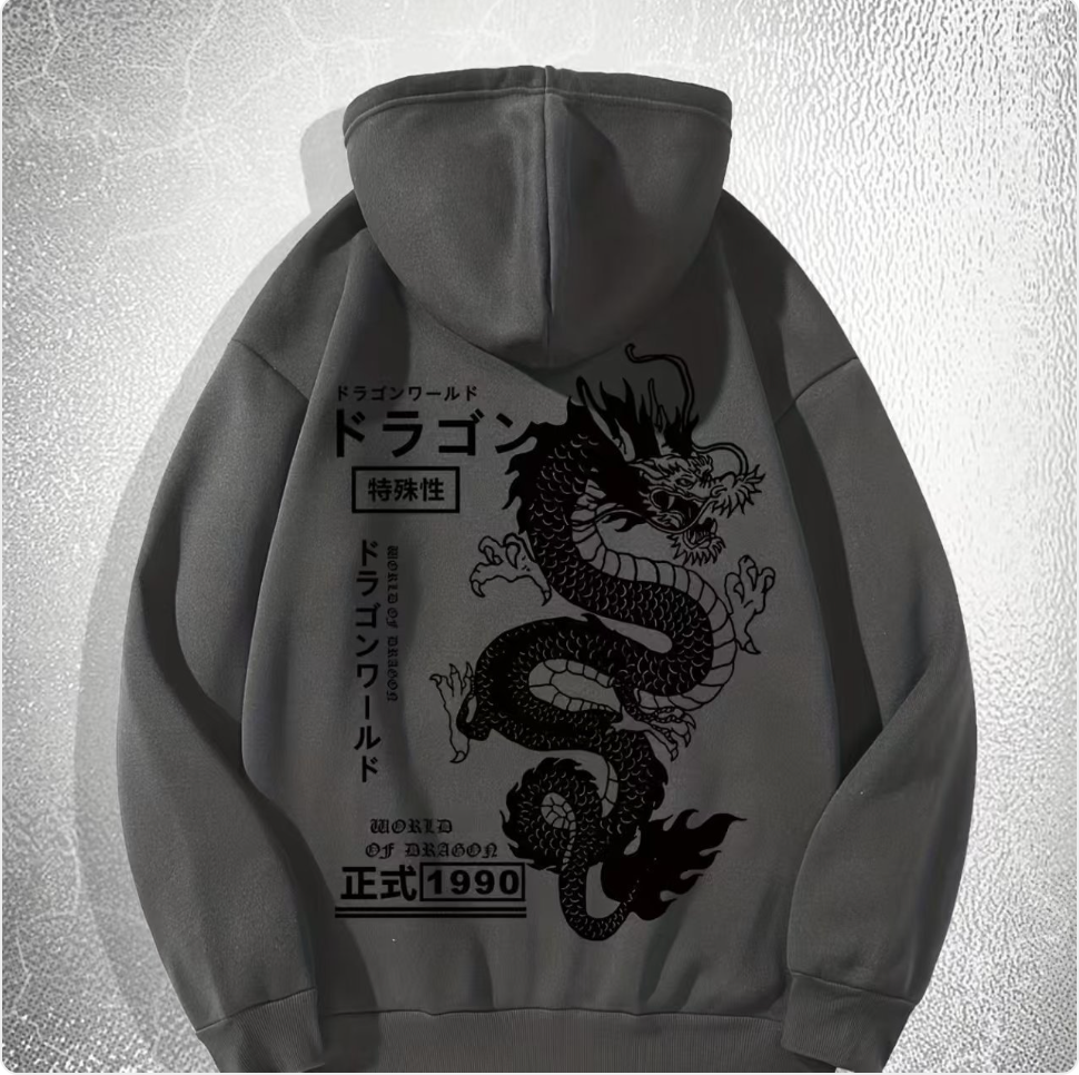 Dragon Print Hoodie