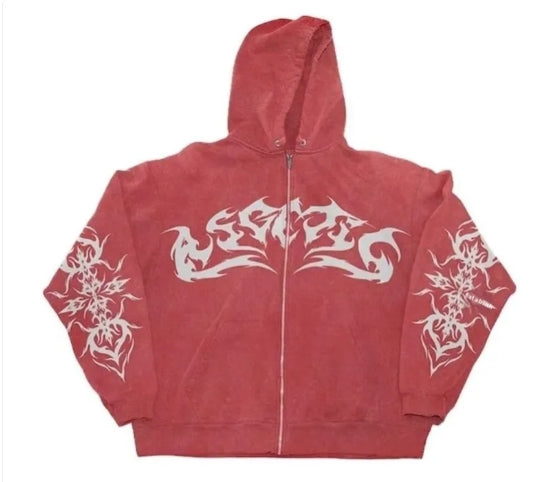 Gothic Print Hoodie