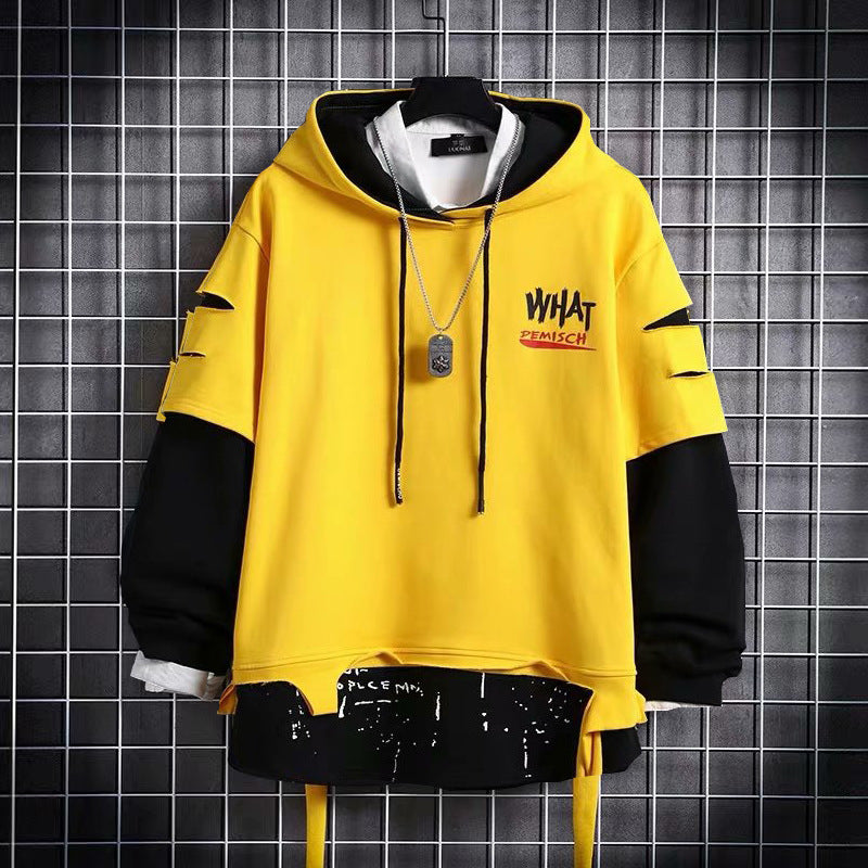 Men's Two-Tone Splice Sweater