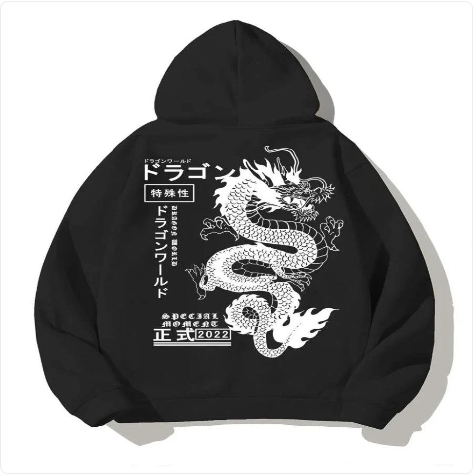 Dragon Print Hoodie