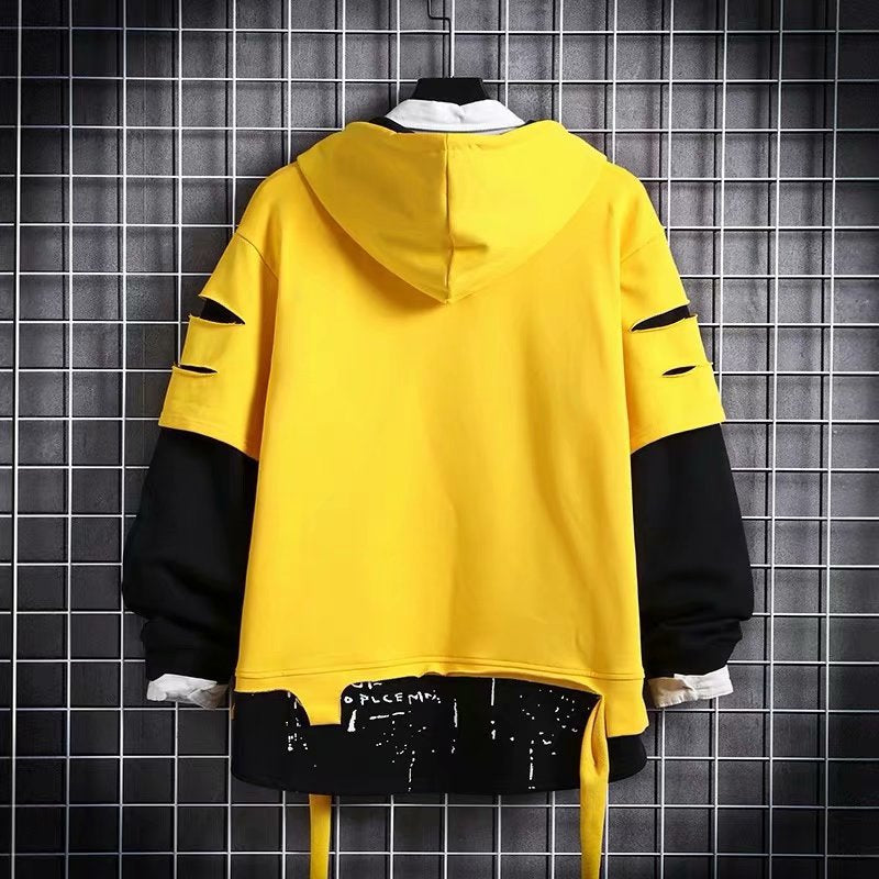 Men's Two-Tone Splice Sweater